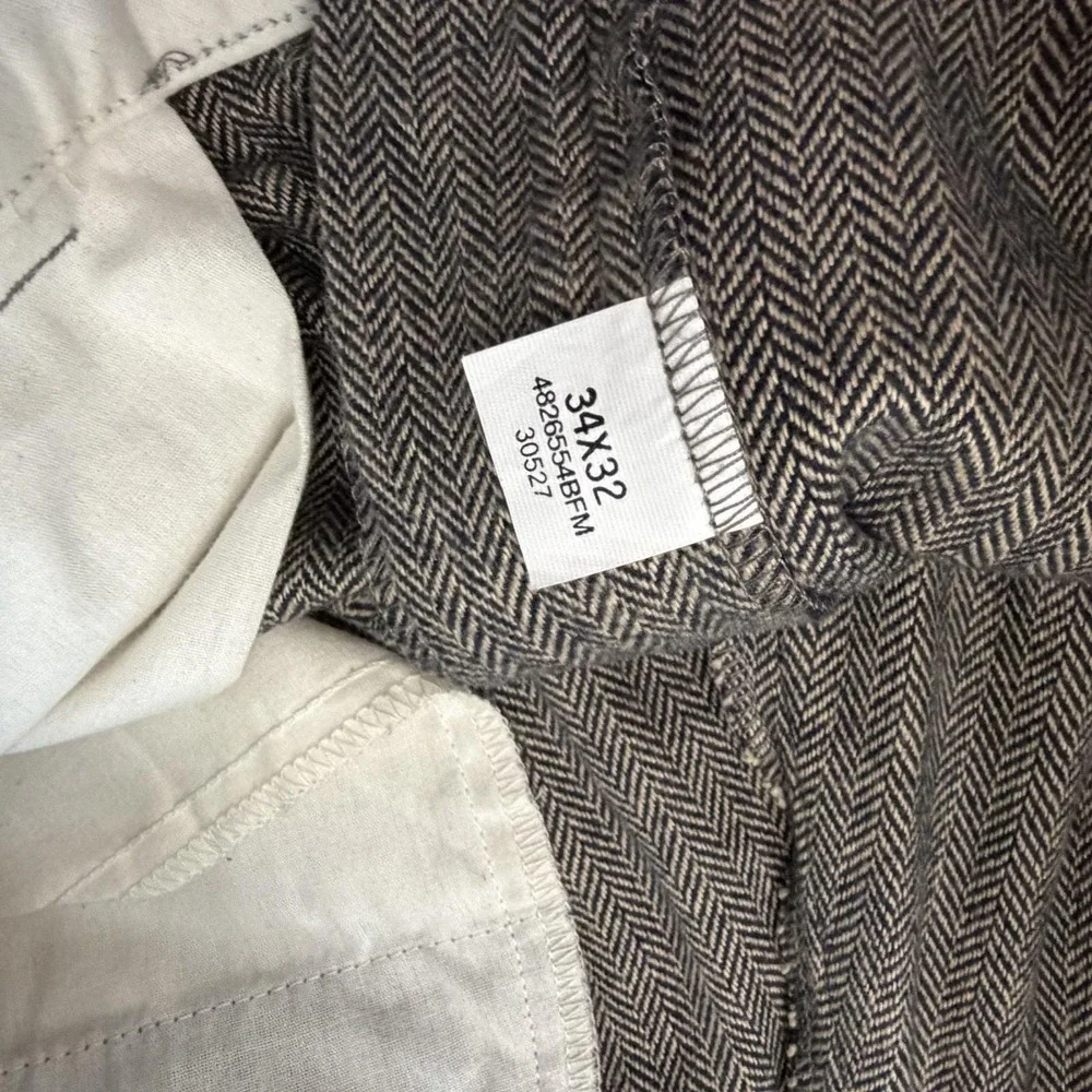 Vintage Polo Ralph Lauren Herringbone Pleated Pants Men's 34x32 Cuffed